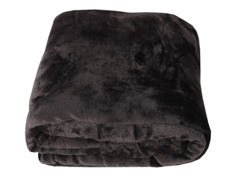 Bestlivings Kuscheldecke Celina 2er Pack Schwarz 130 x 170 cm