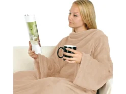 Bestlivings Kuscheldecke Mit Ärmeln Beige