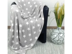 Bestlivings Kuscheldecke Mit Sternen 150 x 200 cm Hellgrau
