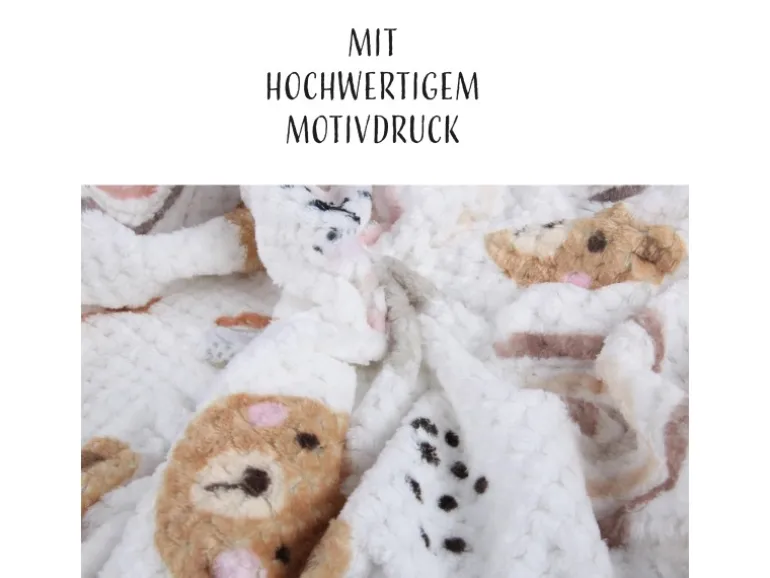 Bestlivings Kuscheldecke Cashmere Dots Kids Bär