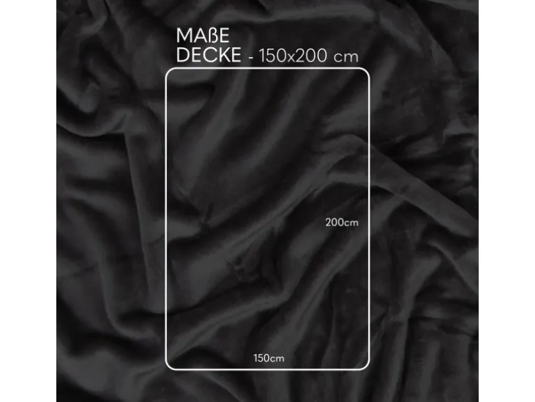 Bestlivings Kuscheldecke Cashmere Touch 150 x 200 cm Anthrazit