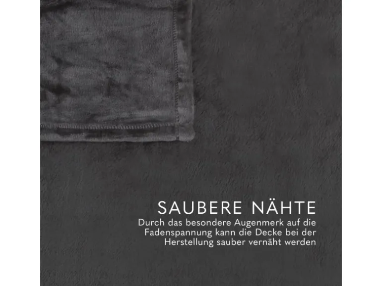 Bestlivings Kuscheldecke Cashmere Touch 150 x 200 cm Anthrazit