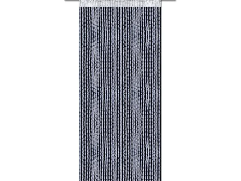 Bestlivings Metallic Fadenvorhang Trennvorhang Gardine 90 cm x 250 cm Weiß Stangendurchzug