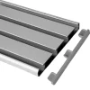 Bestlivings Seitendeckel für Aluminium Vorhangschiene 3 bis 4 Lauf Silber