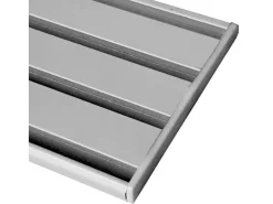 Bestlivings Seitendeckel für Aluminium Vorhangschiene 3 bis 4 Lauf Silber