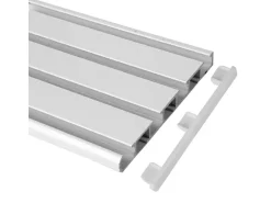 Bestlivings Seitendeckel für Aluminium Vorhangschiene Weiß 3 bis 4 Lauf