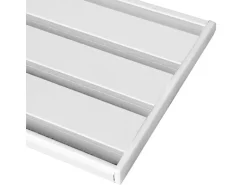 Bestlivings Seitendeckel für Aluminium Vorhangschiene Weiß 3 bis 4 Lauf
