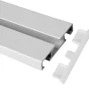 Bestlivings Seitendeckel für Aluminium Vorhangschiene Weiß 1 bis 2 Lauf