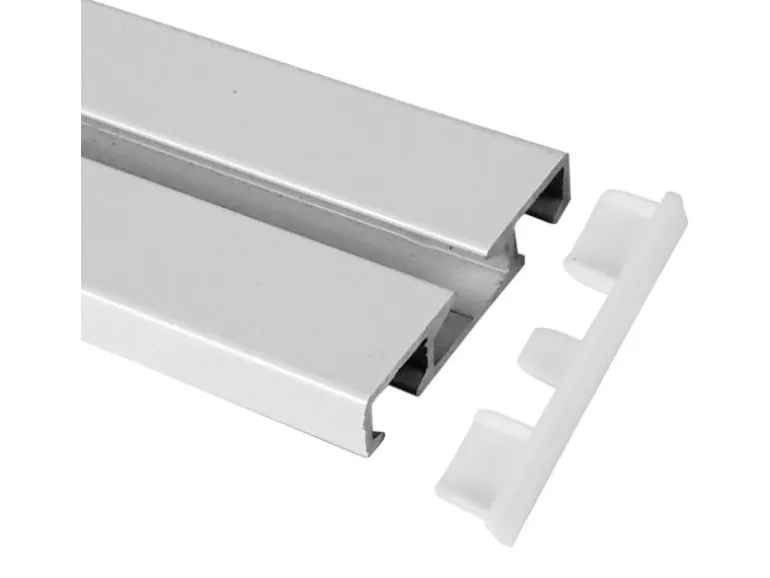 Bestlivings Seitendeckel für Aluminium Vorhangschiene Weiß 1 bis 2 Lauf