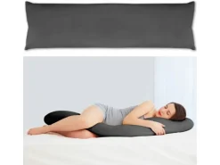 Bestlivings Seitenschläfer Kissenhülle 40 x 140 cm Anthrazit