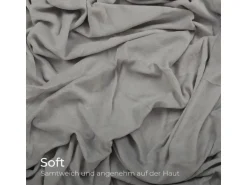 Bestlivings Spannbettlaken Cashmere Touch - 100 x 200 cm Silber