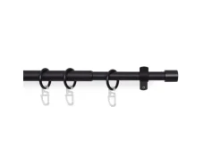 Bestlivings Stilgarnitur Ausziehbar 120 bis 220 cm Schwarz