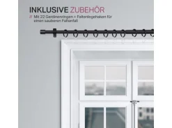 Bestlivings Stilgarnitur Ausziehbar 120 bis 220 cm Schwarz