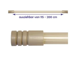 Bestlivings Stilgarnitur Modern Ausziehbar 115 bis 200cm Taupe