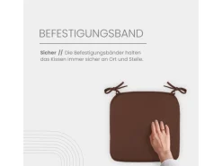 Bestlivings Stuhlkissen Canvas Schoko 38 x 38 x 2 cm 2er Pack