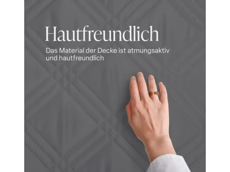 Bestlivings Tagesdecke Uni 220 x 240 cm Grau