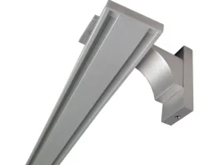 Bestlivings Vorhangschiene Aluminium inkl. Wandträger Silber 2 Lauf 90 cm