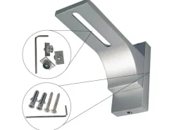 Bestlivings Vorhangschiene Aluminium inkl. Wandträger Silber 2 Lauf 90 cm