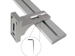 Bestlivings Vorhangschiene Aluminium inkl. Wandträger Silber 2 Lauf 90 cm