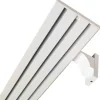 Bestlivings Vorhangschiene 420 cm Aluminium inkl. Wandträger Weiß 3 Lauf / 2 x 120 cm & 2 x 90 cm