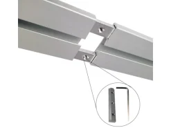 Bestlivings Vorhangschiene Aluminium inkl. Wandträger Silber 1 Lauf 120 cm