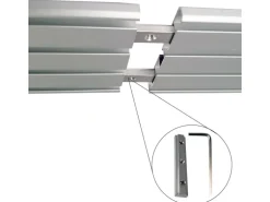 Bestlivings Vorhangschiene Aluminium Silber 4 Lauf 90 cm