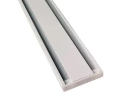 Bestlivings Vorhangschiene 420 cm Aluminium Weiß 2 Lauf / 2 x 120 cm & 2 x 90 cm