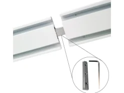 Bestlivings Vorhangschiene 420 cm Aluminium Weiß 2 Lauf / 2 x 120 cm & 2 x 90 cm
