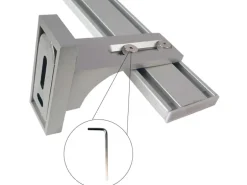 Bestlivings Vorhangschiene 180 cm Aluminium inkl. Wandträger Silber 1 Lauf / 2 x 90 cm