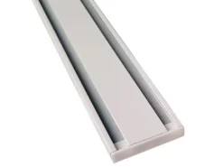 Bestlivings Vorhangschiene 300 cm Aluminium Weiß 2 Lauf / 120 cm & 2 x 90 cm