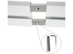 Bestlivings Vorhangschiene Aluminium 90 cm Weiß 1 Lauf