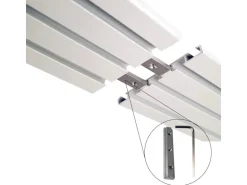 Bestlivings Vorhangschiene 360 cm Aluminium Weiß 3 Lauf / 3 x 120 cm