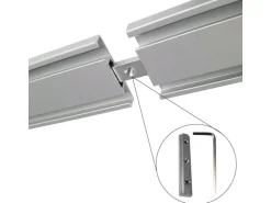 Bestlivings Vorhangschiene 210 cm Aluminium Silber 2 Lauf / 90 cm & 120 cm