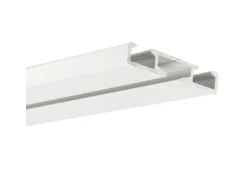 Bestlivings Vorhangschiene Aluminium Weiß 1 bis 2 Lauf 120 cm