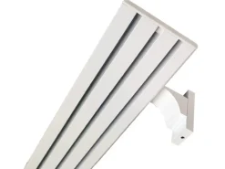Bestlivings Wandträger für Aluminium Vorhangschiene Weiß 3 bis 4 Lauf
