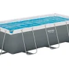 Bestway Stahlrahmen-Pool Set Steel Pro Max Frame 404x201x100 cm Rechteckig Grau