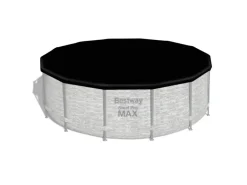 Bestway Stahlrahmen-Pool Set Steel Pro Max Frame Ø 427 x 122 cm Rund Grau