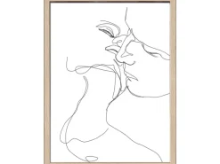 Bild mit Rahmen Anonymus Sketch faces II 42,5 cm x 32,5 cm