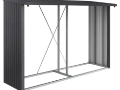 Biohort Kaminholzregal Woodstock 300 Dunkelgrau-Metallic 199 cm x 286 cm x 70 cm