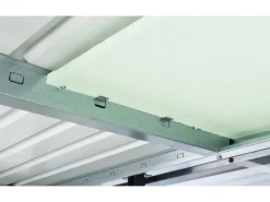 Biohort Metall-Gerätehaus HighLine Quarzgrau-Metallic 3,5 m² Doppeltür