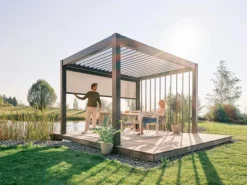 Biohort Sonnenschutzrollo zu Pergola 10 x 235 x 327 cm Dunkelgrau-Metallic