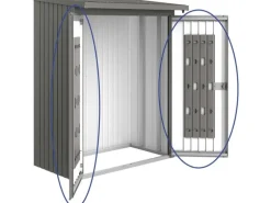 Biohort Türpaket für Kaminholzregal WoodStock 150 Quarzgrau-Metallic