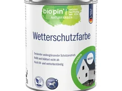 Biopin Wetterschutzfarbe Weiß seidenglänzend 750 ml