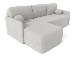 Björn&Schiller Ecksofa mit Schlaffunktion und Bettkasten 212x92x142 cm Waschbarer Bezug Grau