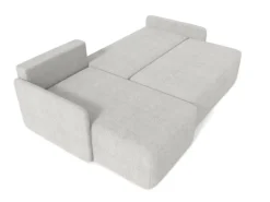 Björn&Schiller Ecksofa mit Schlaffunktion und Bettkasten 212x92x142 cm Waschbarer Bezug Grau