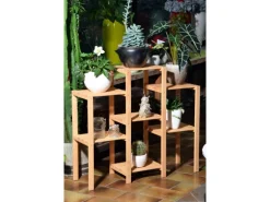 Blumenregal 7-flächig aus Kiefernholz 87 cm x 31 cm x 97 cm FSC®