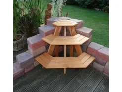 Blumentreppe Eckelement 3-stufig Honigbraun