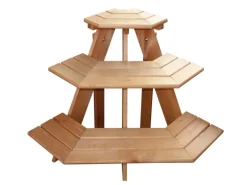 Blumentreppe Eckelement 3-stufig Honigbraun
