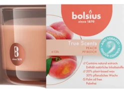 Bolsius Duftglas True Scents Flach Ø 8 cm x 5 cm Pfirsich