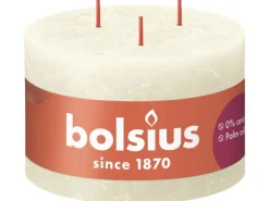 Bolsius Rustik-3-Docht-Kerze Shine 90/140 mm Weiche Perle